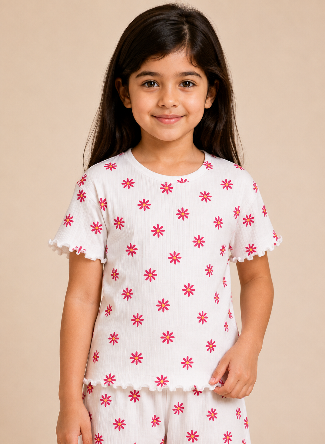 Girls’ Floral Derby Shorts Set