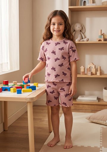 Girls’ Butterfly Derby Shorts Set