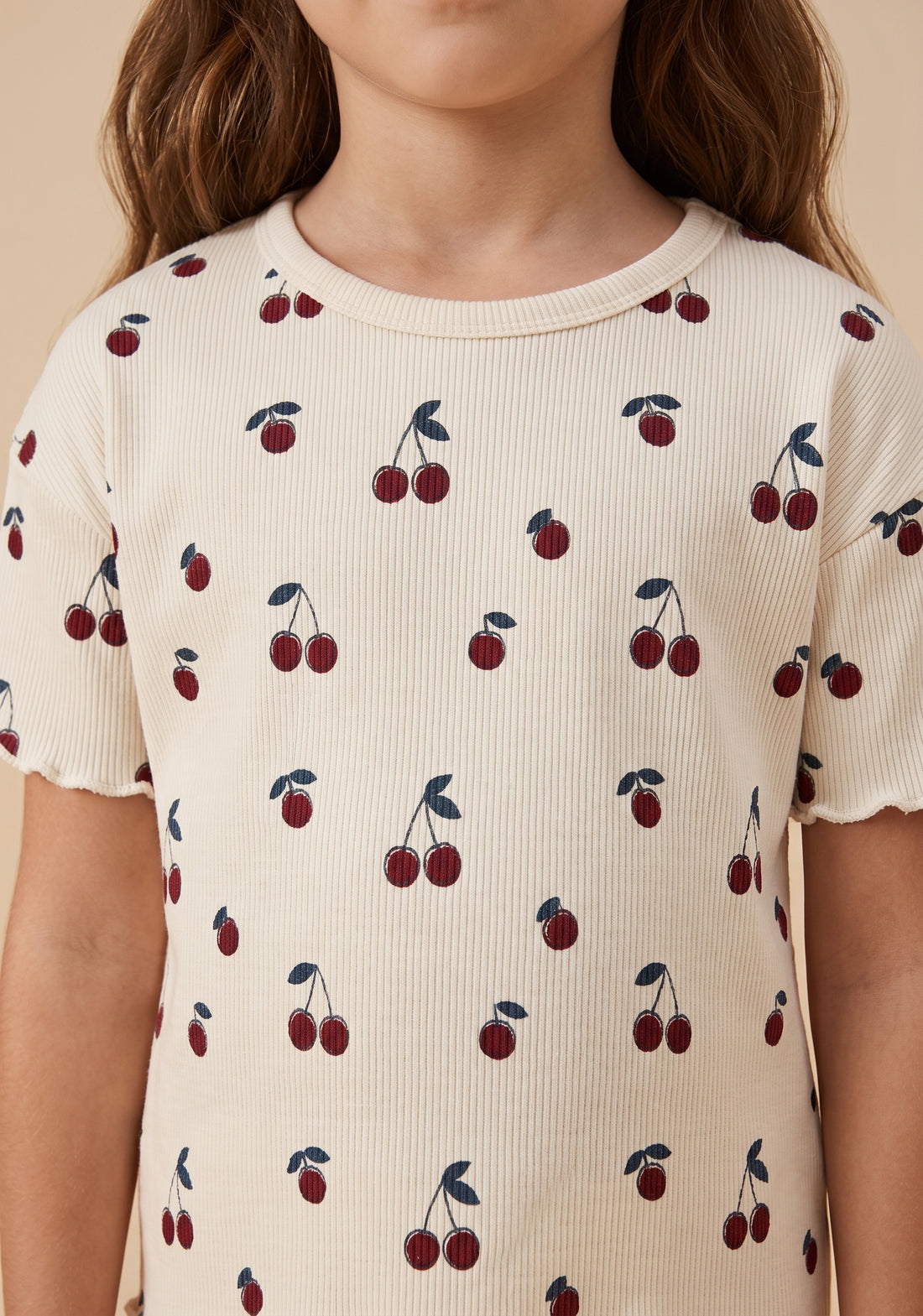 Girls’ Cherry Print Derby Shorts Set