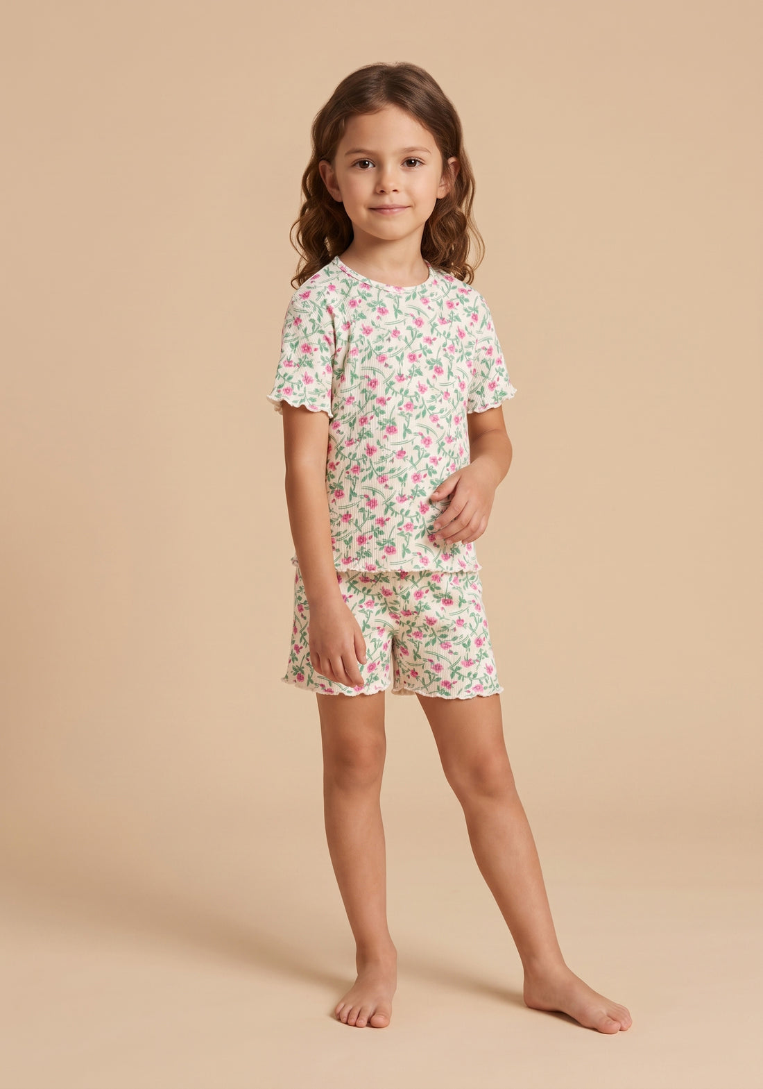 Girls’ Floral Garden Derby Shorts Set