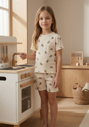 Girls’ Teddy Bear Derby Shorts Set