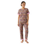 Ladies Frill Pj Set Half Sleeve - Image 6