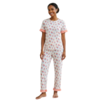 Ladies Frill Pj Set Half Sleeve - Image 4