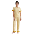 Ladies Frill Pj Set Half Sleeve - Image 2